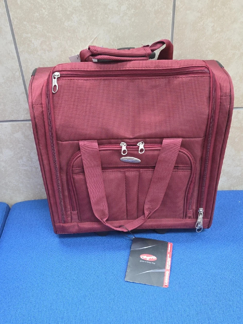 New Olympia Maroon Travel Carry-On Tote Bag